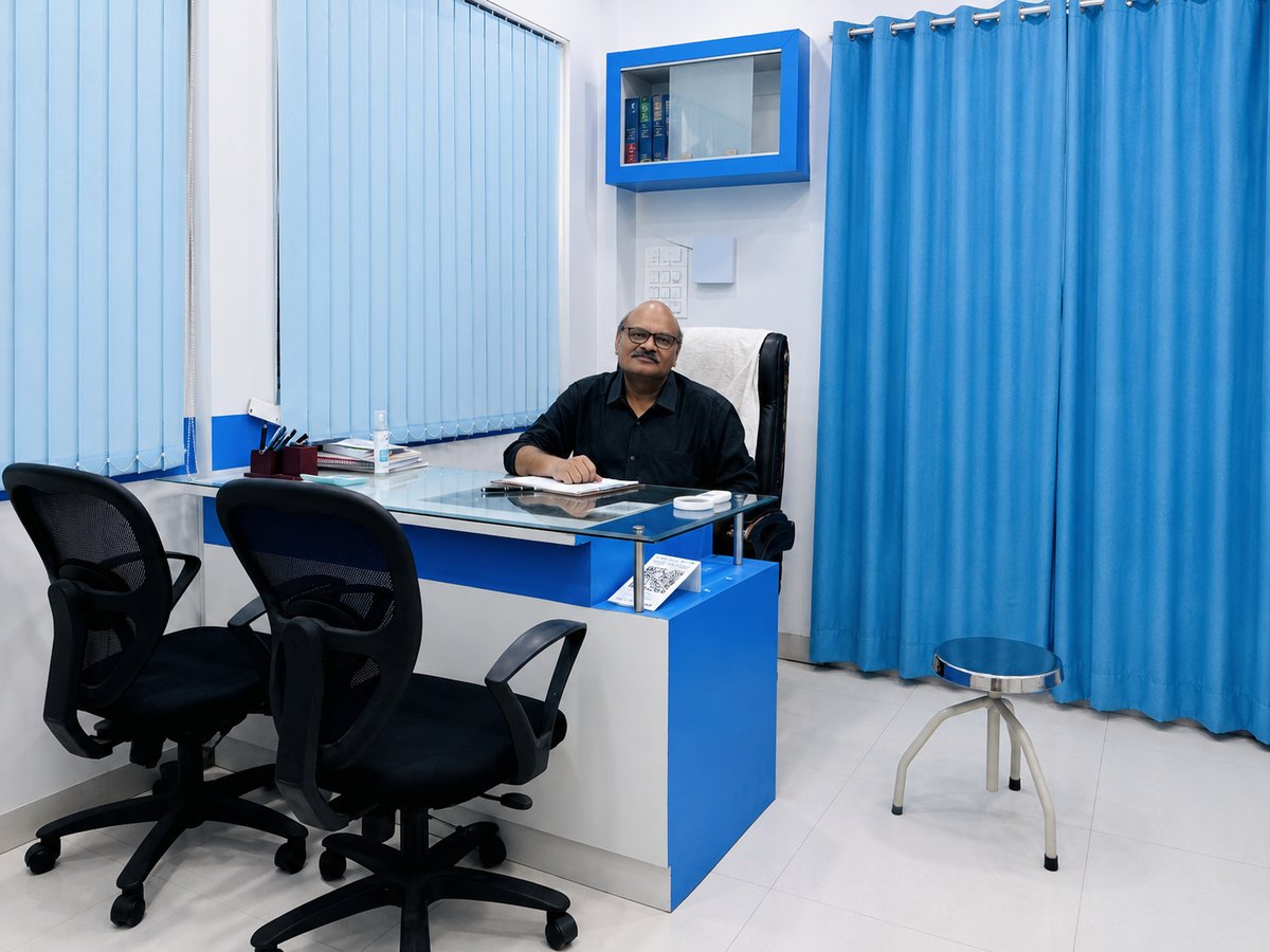 Consultation room at Dr. Pradeep Agarwal's clinic in Jaipur